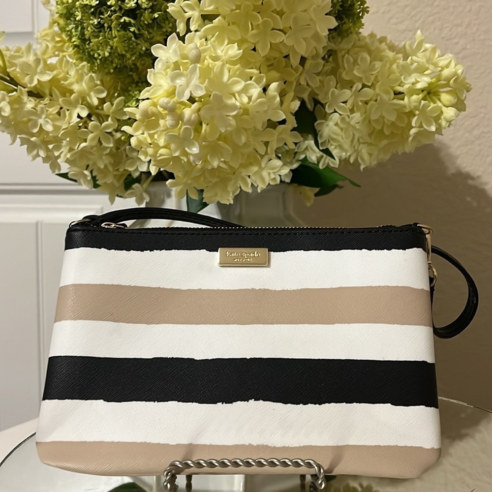 Kate Spade Lolly Grant Street Grainy Vinyl Bag Wristlet Blue Clutch Wallet